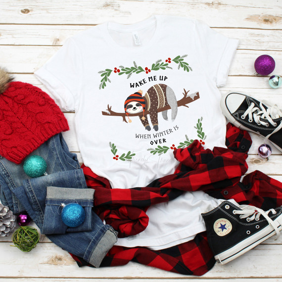 Wake Me Up When Winter is Over Sloth Sublimation Transfer Wake Me Up When Winter is Over Sloth Sublimation Transfer