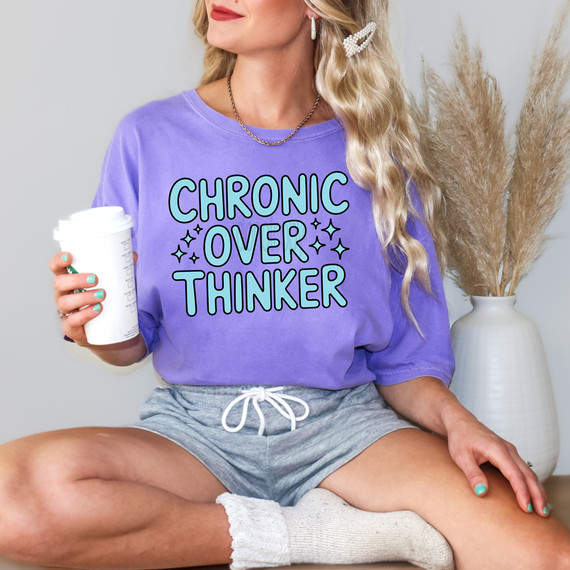 Retro Chronic Overthinker DTF Heat Transfer