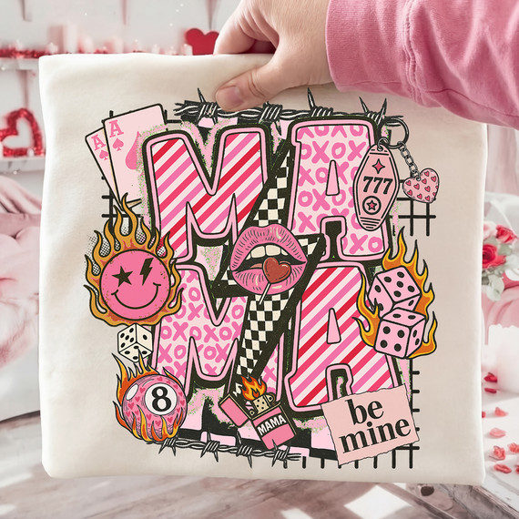 Retro Valentine Mama DTF Heat Transfer
