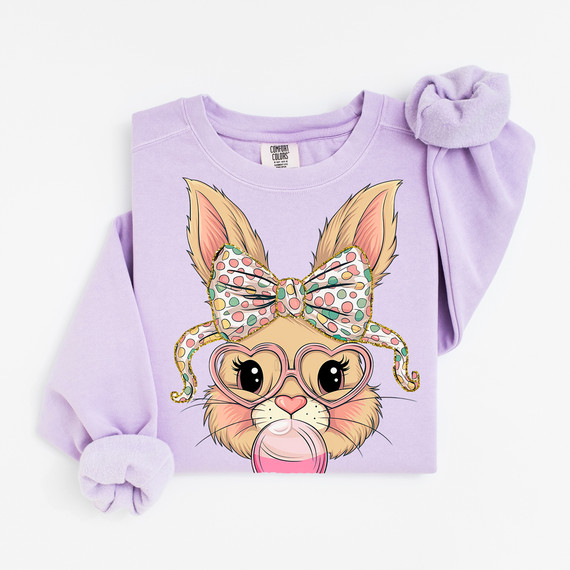 Polka Dot Bow Bunny DTF Heat Transfer