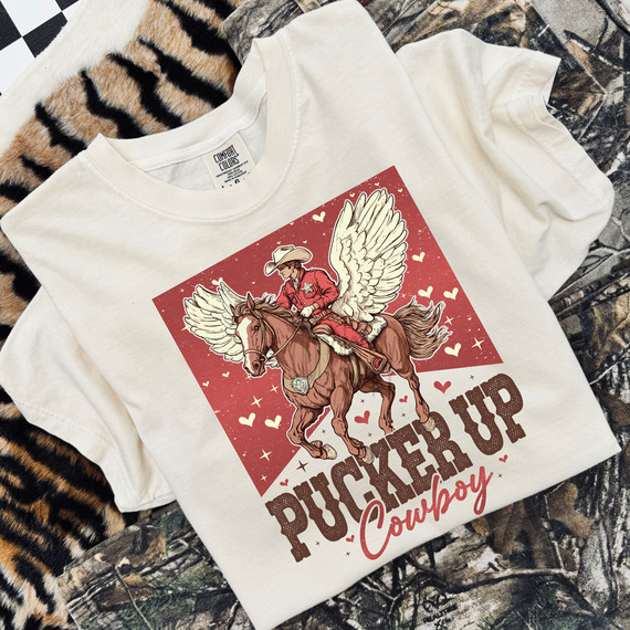 Pucker Up Cowboy Western DTF Heat Transfer