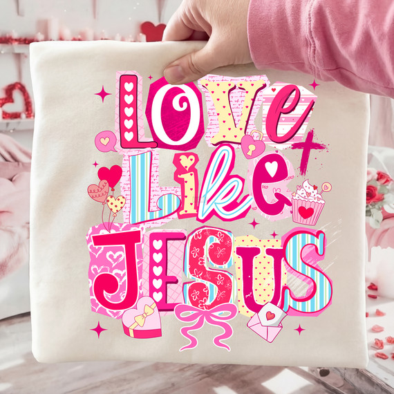 Retro Love Like Jesus DTF Heat Transfer
