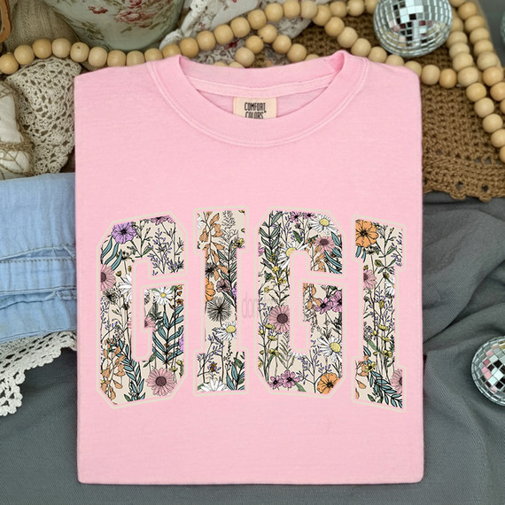 Boho Floral Names DTF Heat Transfer