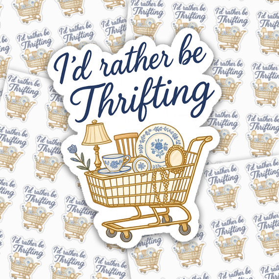 I'd Rather Be Thrifting Sticker Sheet