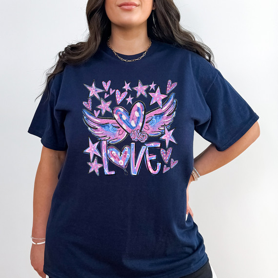 Pink/Blue Love Collage DTF Heat Transfer