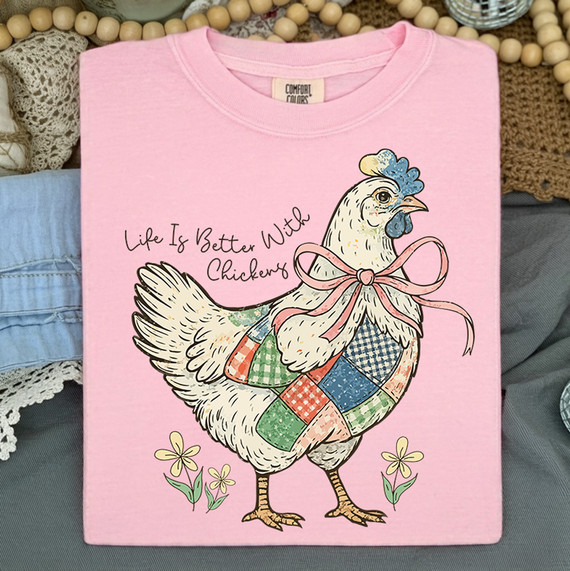 Cottagecore Life Is Better With Chickens DTF Heat Transfer