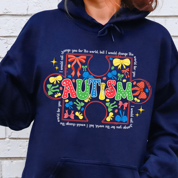 Autism Coquette Puzzle Piece DTF Heat Transfer