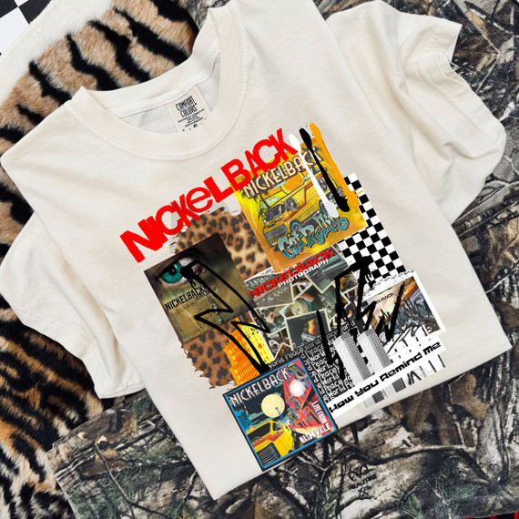 Rock Collage Band Tee DTF Heat Transfer