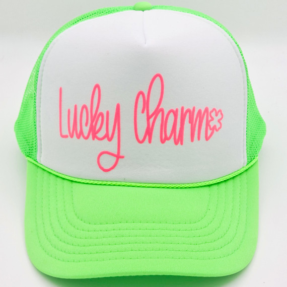 Lucky Charm PUFF Hat/Pocket Screen Print Heat Transfer