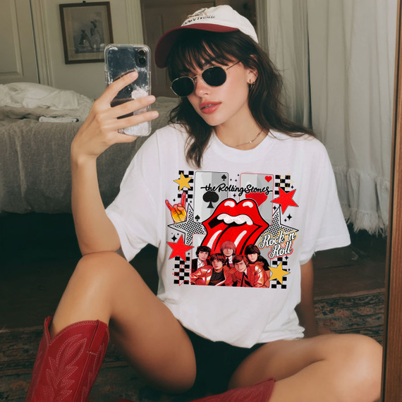 Rock N Roll Band Tee DTF Heat Transfer