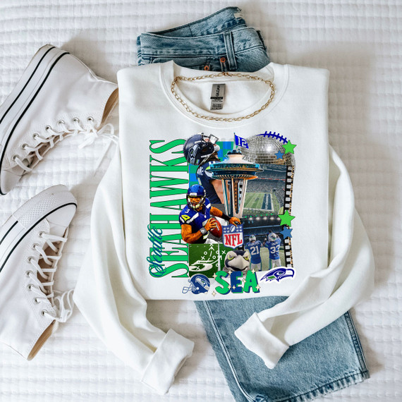 Seattle Football Collage DTF Heat Transfer