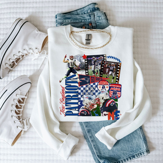 New England Football Collage DTF Heat Transfer