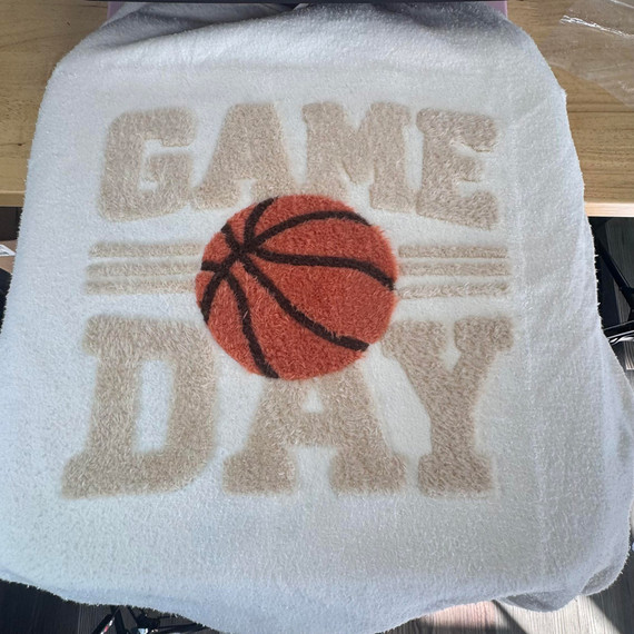 Game Day Basketball Fluffy Patch