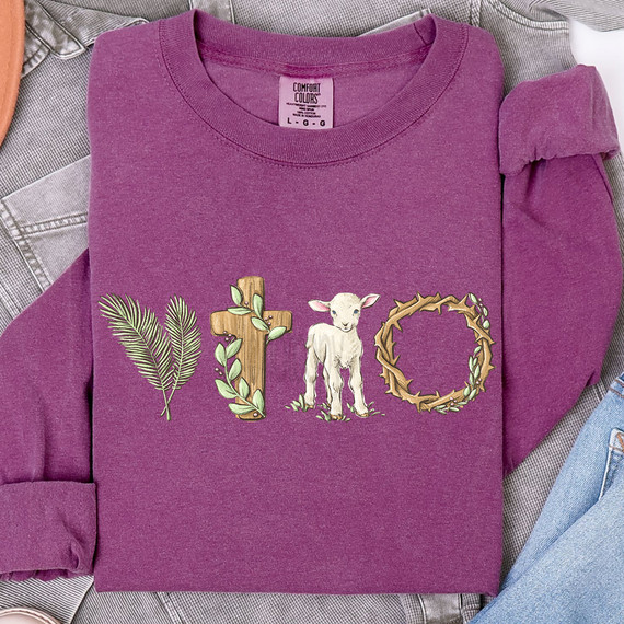 Palm, Cross, Lamb & Crown DTF Heat Transfer