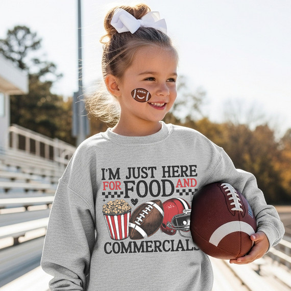 I’m Just Here For Food and Commercials DTF Heat Transfer