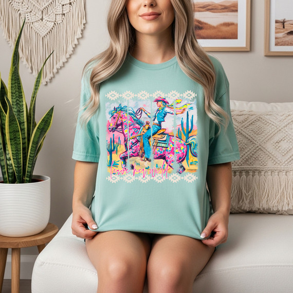 Leave Her Wild Western Cowgirl DTF Heat Transfer