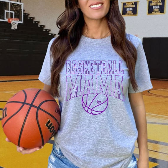 Basketball Mama PURPLE DTF Heat Transfer