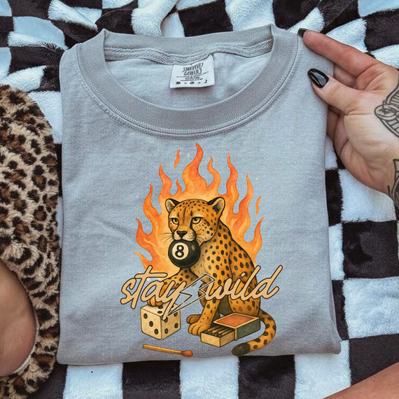 Stay Wild Leopard DTF Heat Transfer