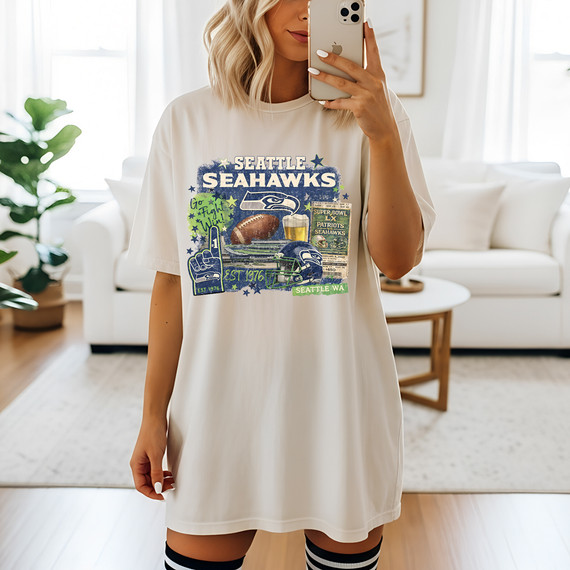 Vintage Seahawks DTF Heat Transfer