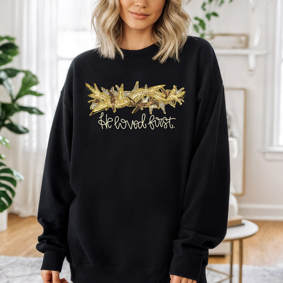 He Loved First WHITE DTF Heat Transfer