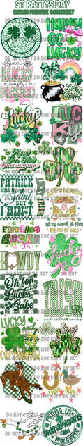 St Patrick's Day Premade 22x120 Gang Sheet DTF Heat Transfer