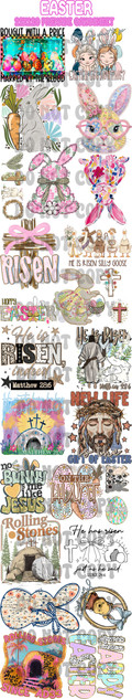 Easter Premade 22x120 Gang Sheet DTF Heat Transfer
