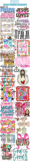 Faith Premade 22x120 Gang Sheet DTF Heat Transfer