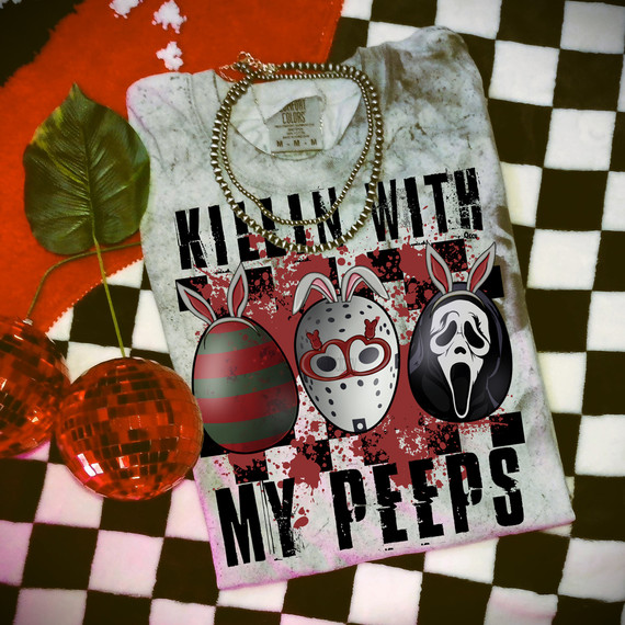 Killin’ It With My Peeps Horror DTF Heat Transfer