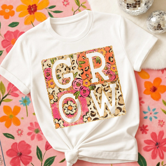 Patterned Grow DTF Heat Transfer