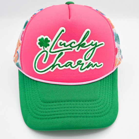 Lucky Charm Embroidered Glitter Hat Patch