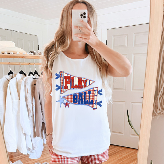 Play Ball Pennant DTF Heat Transfer