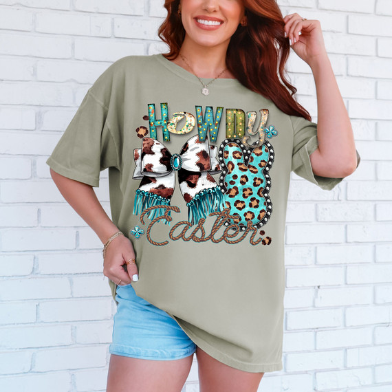 Howdy Easter Western Bunny DTF Heat Transfer