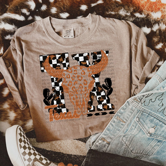 Checkered TX DTF Heat Transfer