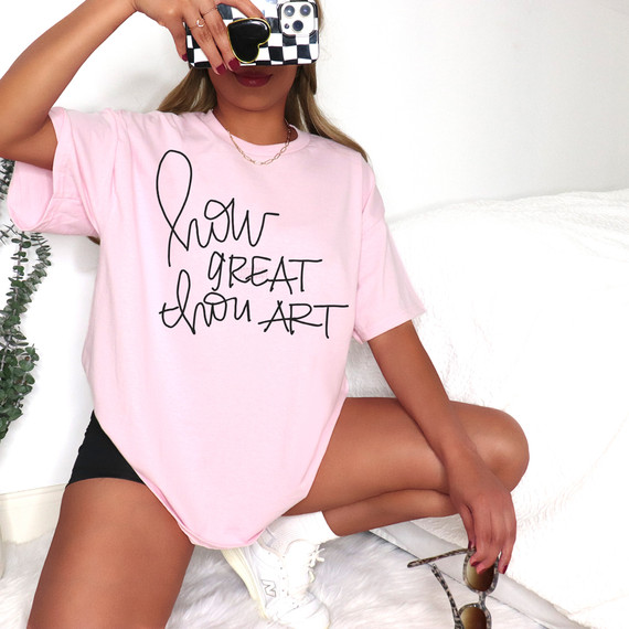 How Great Thou Art BLACK DTF Heat Transfer