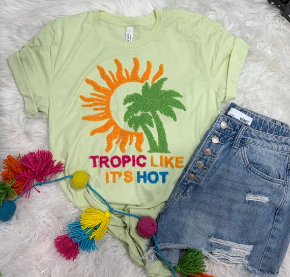 Tropic Like It's Hot Chenille Fluffy Patch