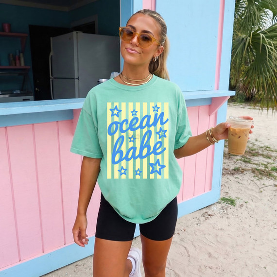 Ocean Babe Stripes DTF Heat Transfer