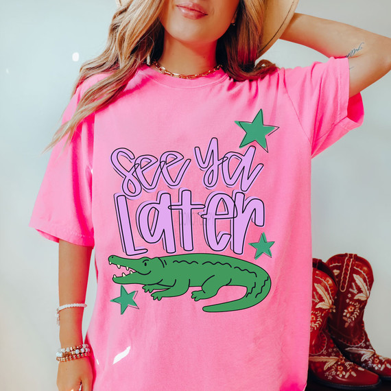 See Ya Lator Gator Stars DTF Heat Transfer