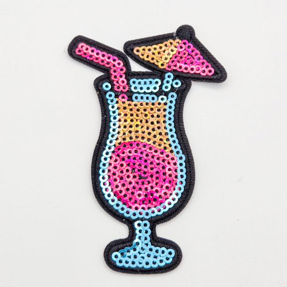 Cocktail Sequin HAT/POCKET Patch
