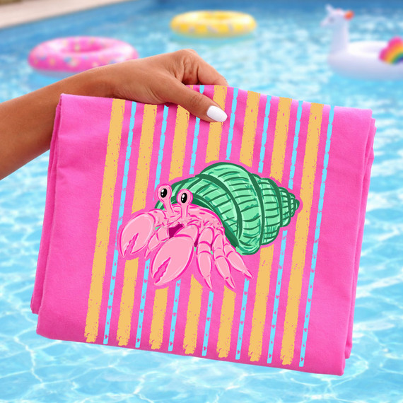 Hermit Crab Stripes DTF Heat Transfer