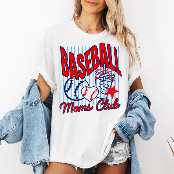 Baseball Moms Club DTF Heat Transfer