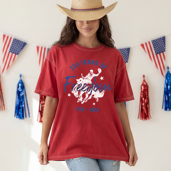 250 Years Of Freedom White Horse DTF Heat Transfer