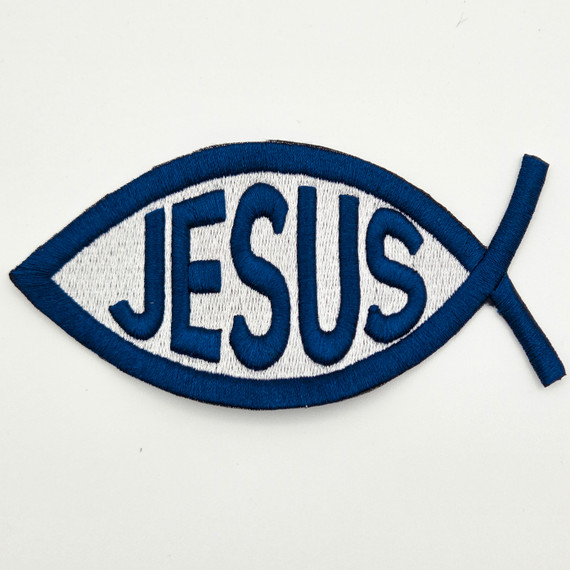 Jesus Fish Embroidered Hat Patch