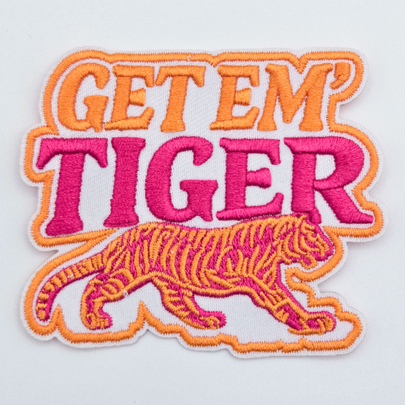 Get Em’ Tiger Embroidered Hat Patch