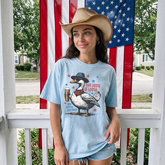 This Goose Is Loose Patriotic DTF Heat Transfer