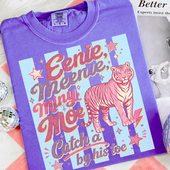 Eenie, Meenie, Miny Moe, Catch A Tiger By His Toe DTF Heat Transfer