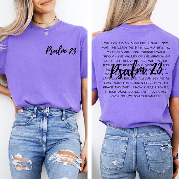 Psalm 23 BLACK SET DTF Heat Transfer