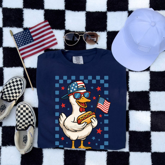 Patriotic Snapback Duck DTF Heat Transfer