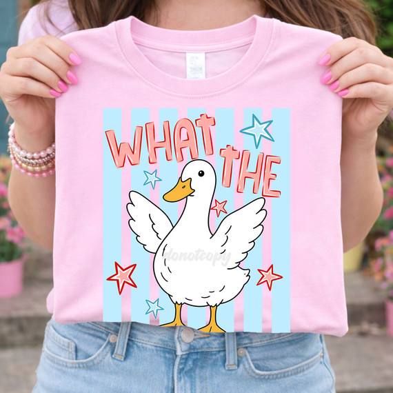 What The Duck Stripes DTF Heat Transfer