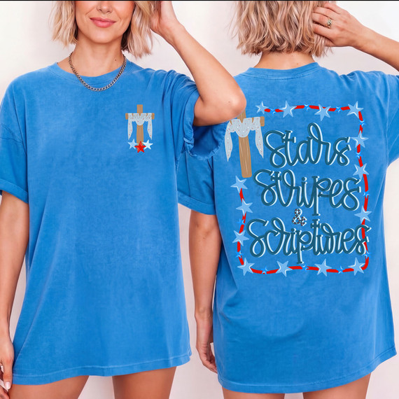 Stars, Stripes & Scriptures Patriotic SET DTF Heat Transfer