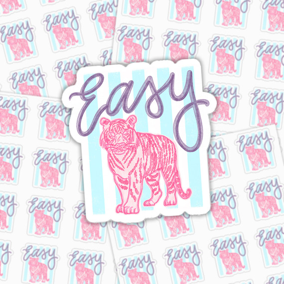 Easy Tiger Vinyl Sticker Sheet – Waterproof & Weatherproof